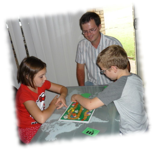 Students enjoying some music games